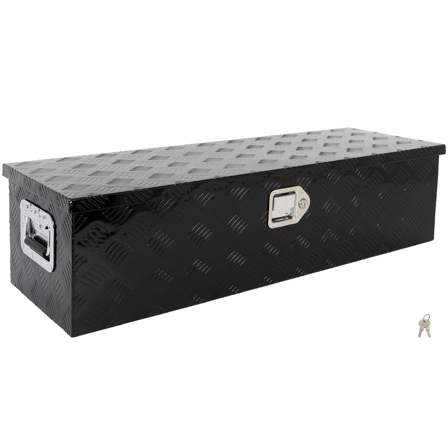 39"*13"*10" ALUMINUM PICKUP TRUCK TRUNK BED TOOL BOX TRAILER STORAGE BLACK