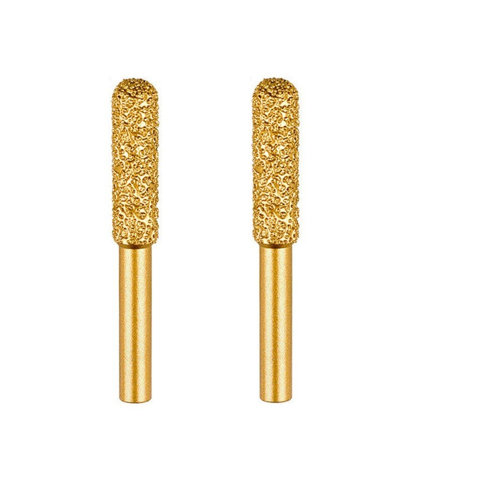 2PCS 820mm Drill Grinding Head Emery Burr for Metal Engraving and Crafts