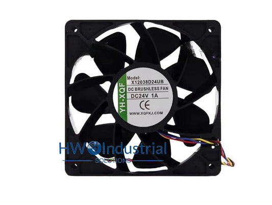 YH-XQF X12038D24UB 4-wire DC24V 1A 12CM High Air Volume Inverter Cooling Fan
