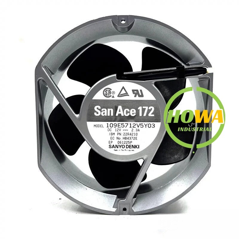 1/piece Sanyo 109E5712V5Y03 3-wire 12V 2.3A 17CM 17251 Aluminum Frame Fan