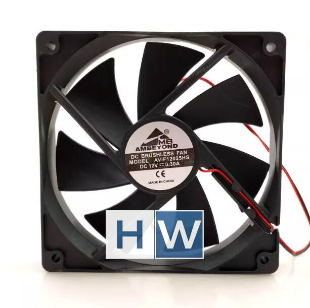 1PC AMBEYOND 12025 DC 12V 0.30A AV-F12025HS Chassis Cooling Fan 12CM