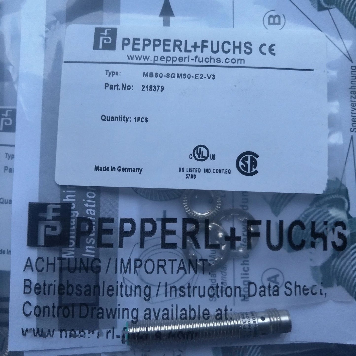 For Pepperl+Fuchs MB60-8GM50-E2-V3  Proximity Switch Free Shipping #P