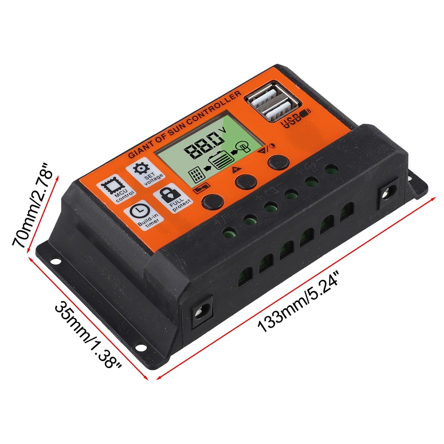 Solar Controller with Dual USB Port for Effective Solar Panel Battery Charging