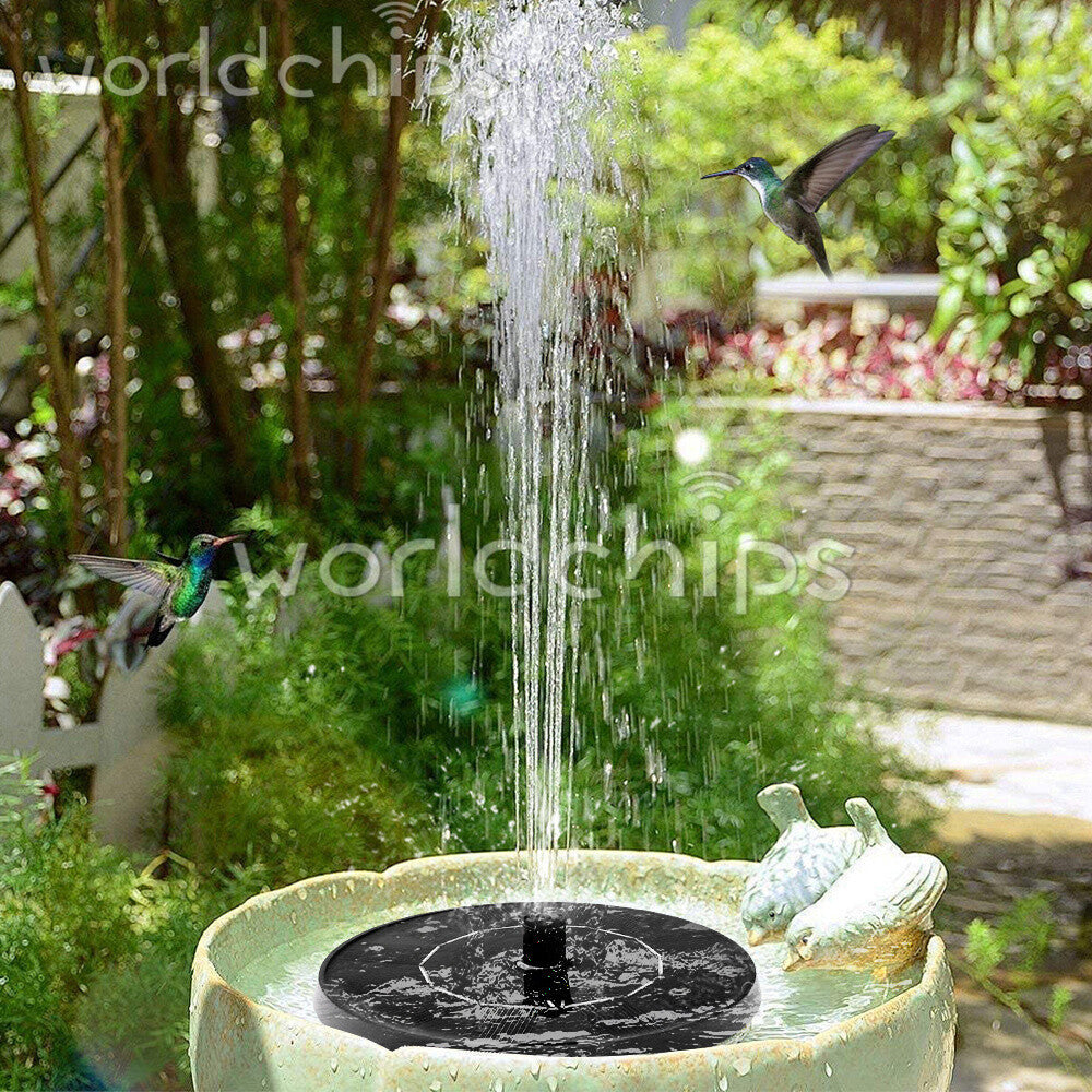 Solar Power Round Fountain Pump Upgrade 1W Solar Fountain With 4 Nozzles Kit