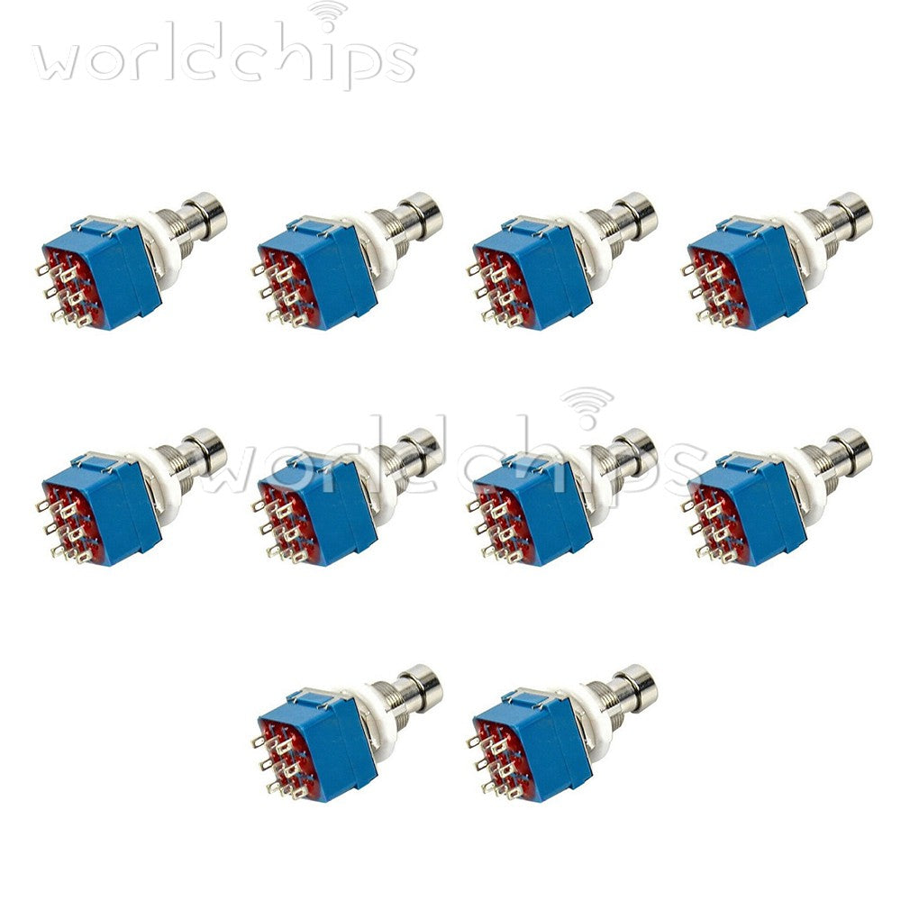 10~100 3PDT 9Pin Guitar Effect Pedal Box Stomp Foot Metal True Bypass Switch Lot