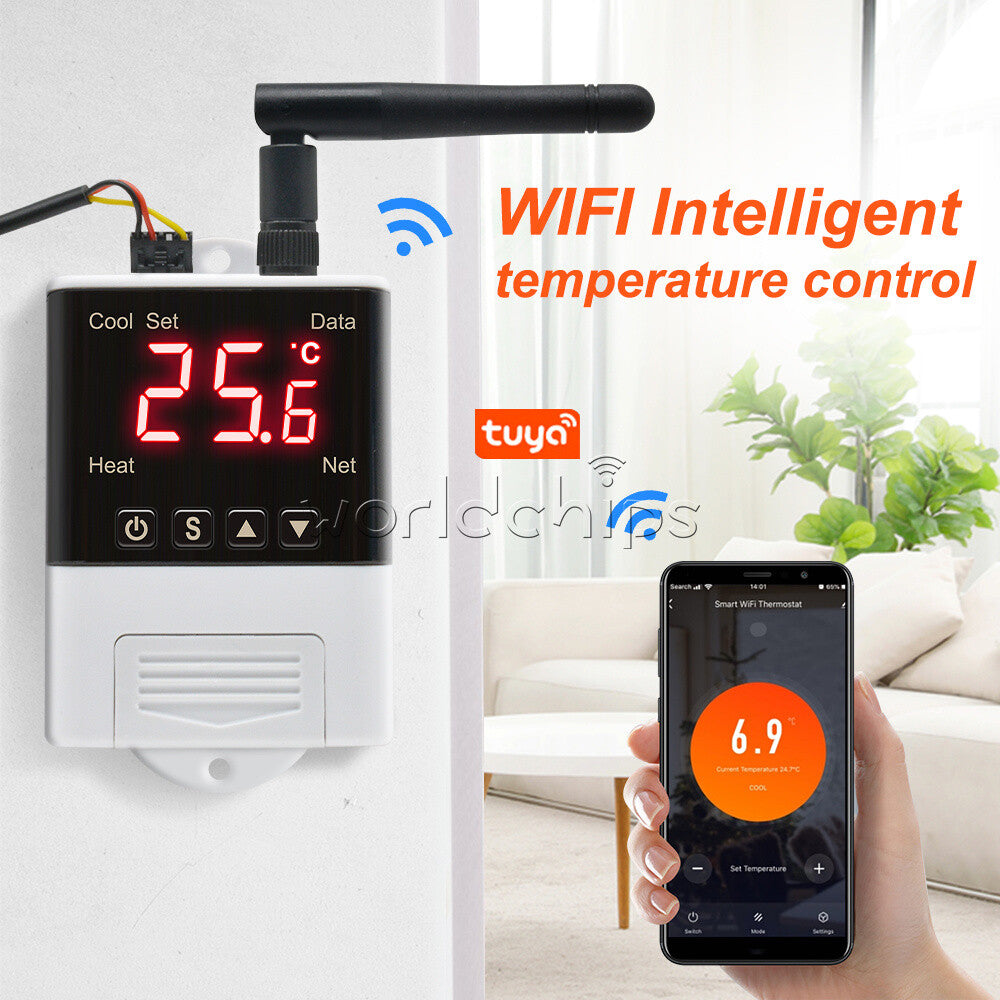 AC110V-220V Digital Thermostat Microcomputer WiFi Temperature Controller Sensor