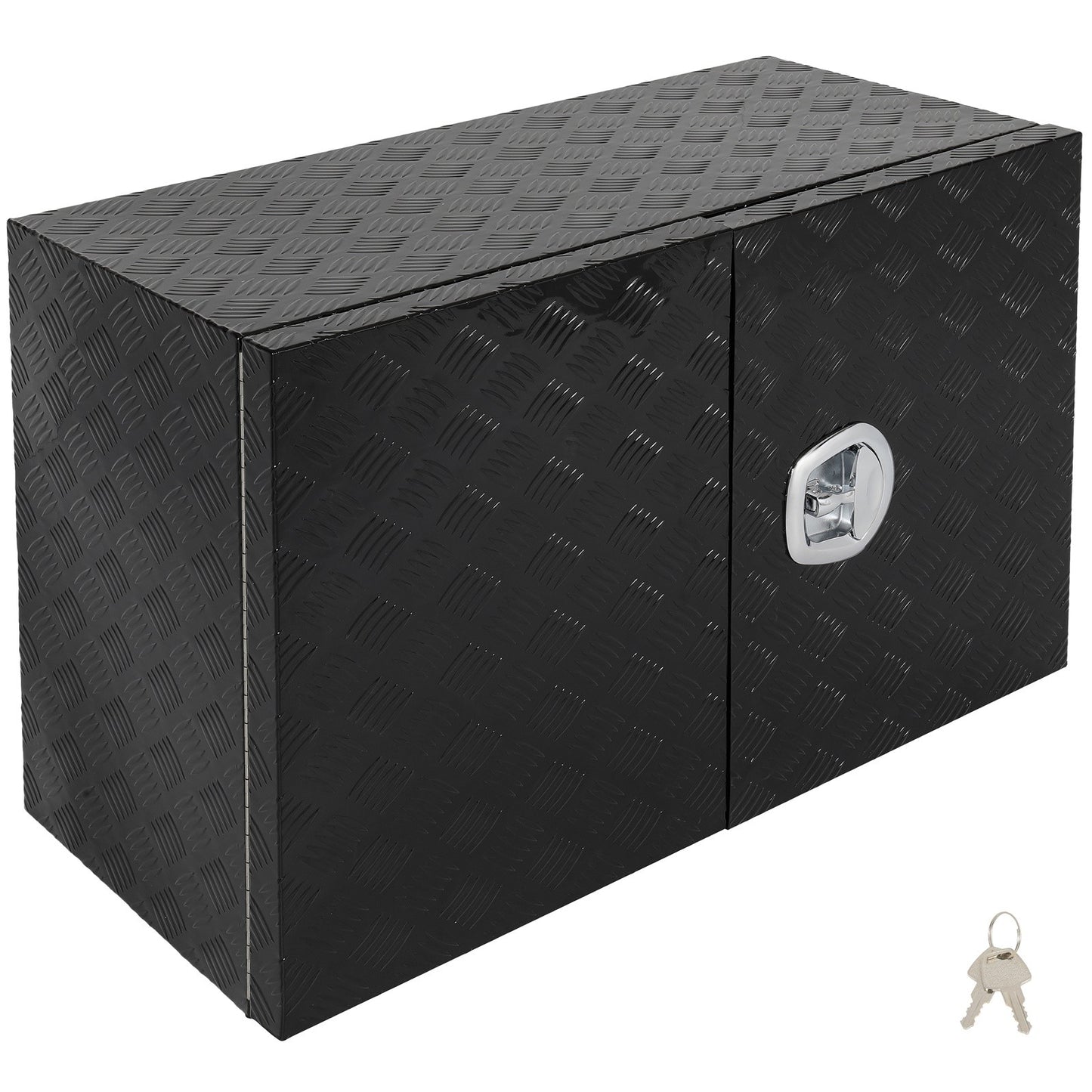 36"x18"x24" Aluminum Storage Tool Box W/2x Chain + Dovetail Lock For Truck Home