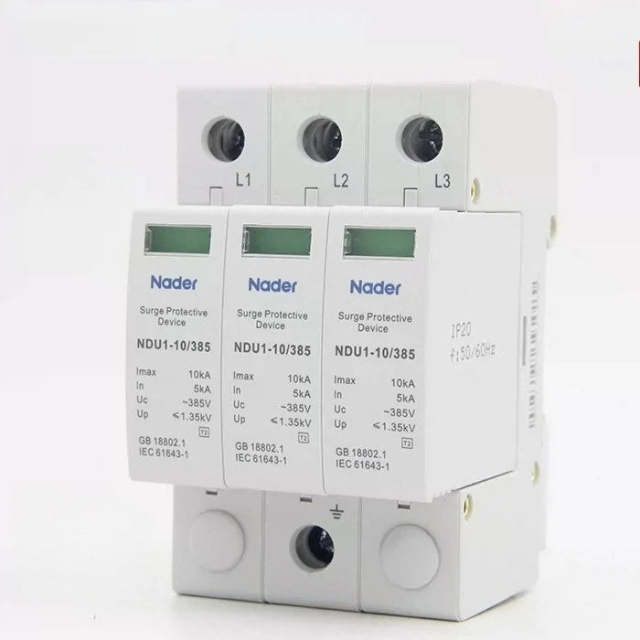 1PCS  FOR Nader electrical lightning arrester surge protector NDU1-10/385/3P