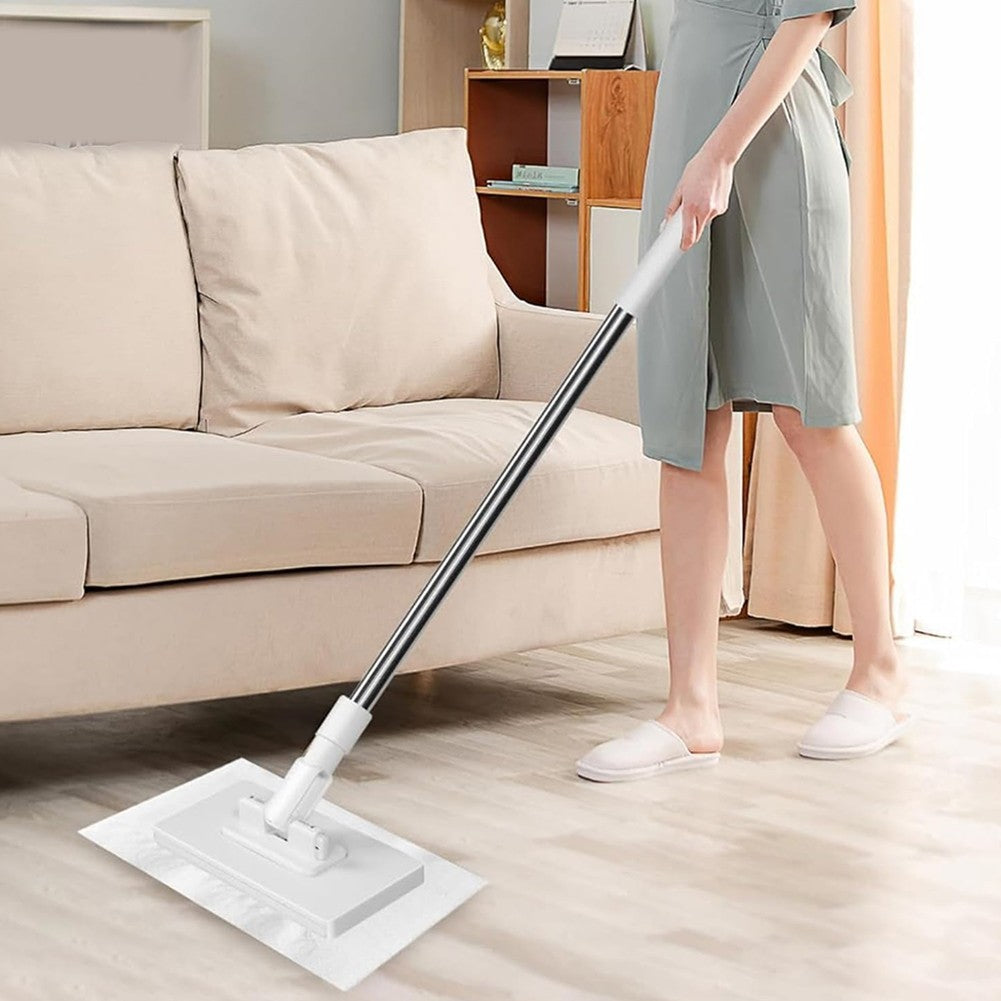 Reusable Dust Mop with Locking Head and 39 Inch Long Handle for Floors