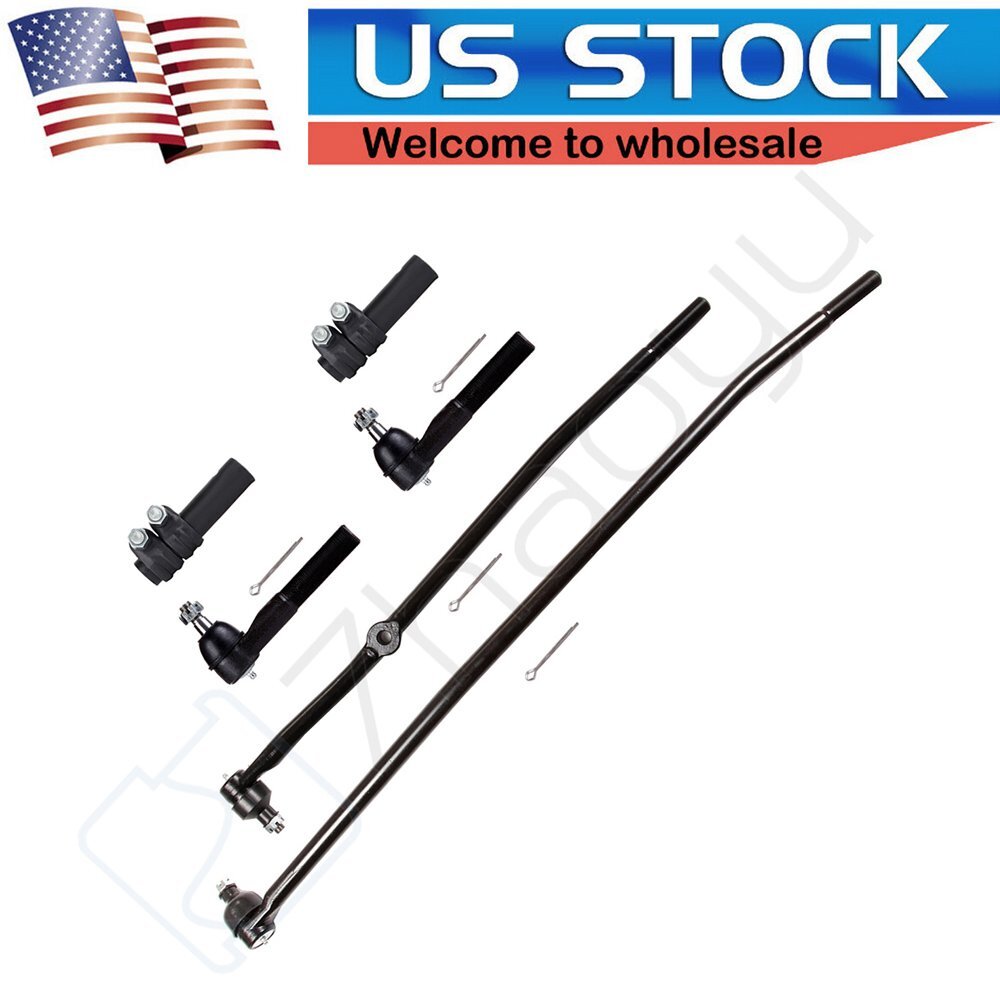 6pcs Front Inner Outer Tie Rods Adjusting Sleeves For 1998 99 Dodge Ram 1500 4WD