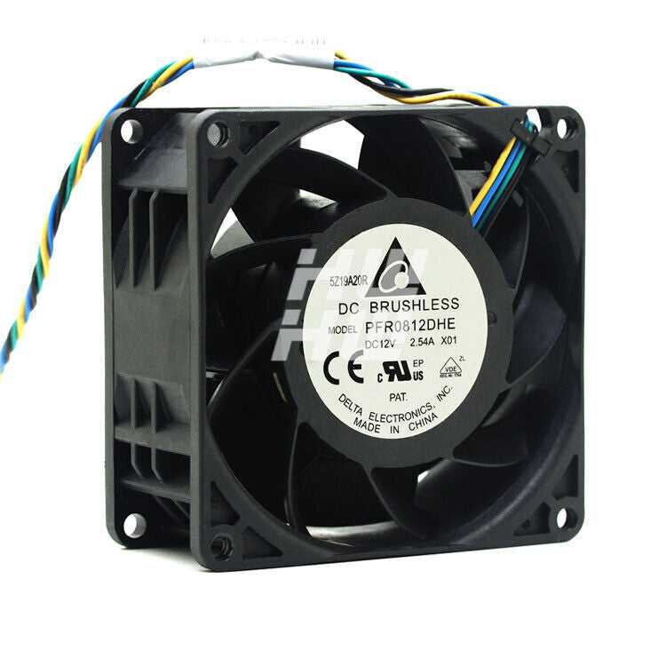 Delta PFR0812DHE DC12V 2.54A 80x80x38mm 4-wire Pwm Server Cooling Fan