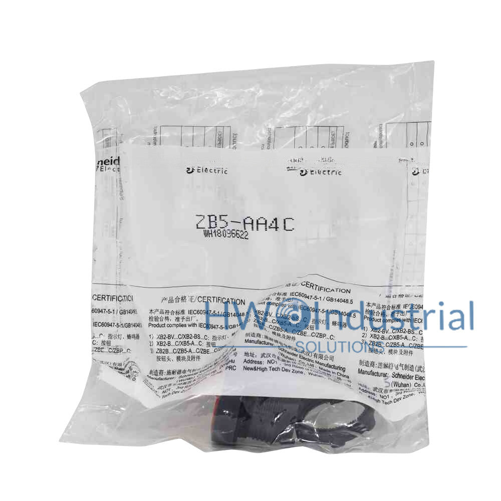 2PC ZB5AA4C ZB5-AA4C Flat Head Button Head Red 22mm Self Resetting