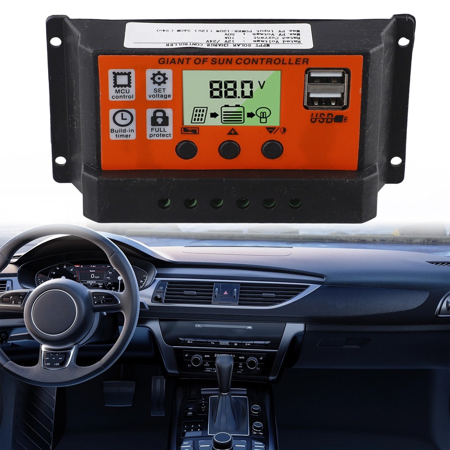 Solar Controller with Dual USB Port for Effective Solar Panel Battery Charging