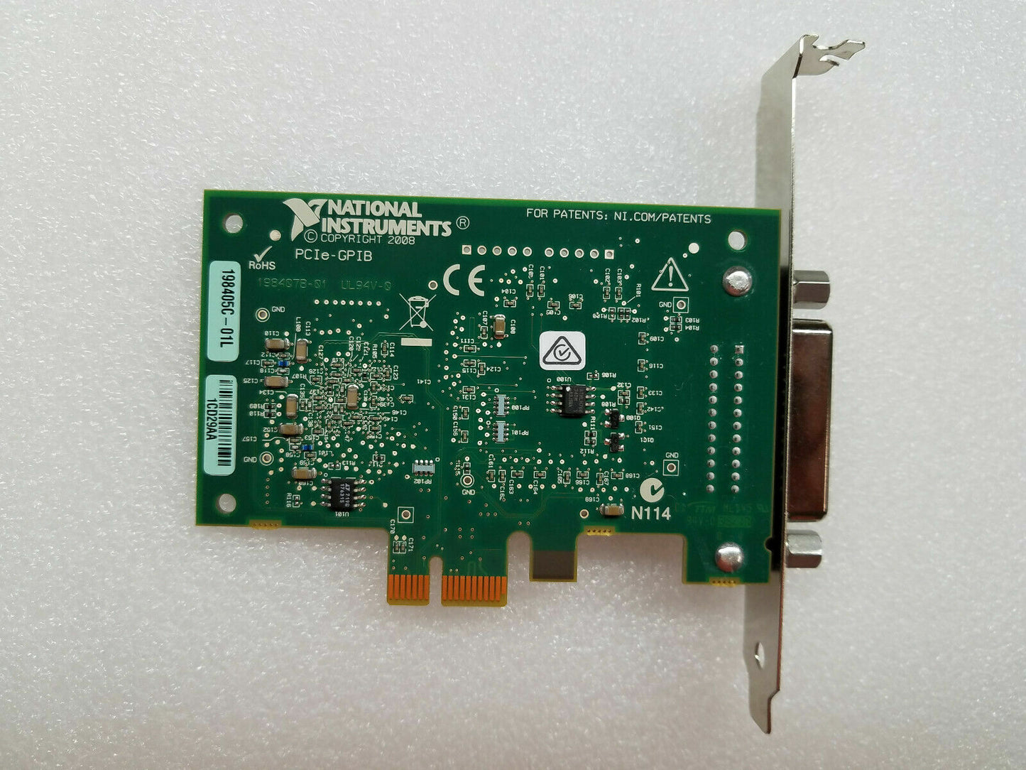 National Instruments NI PCIe-GPIB 198405C-01L Analyzer Card 778930-01