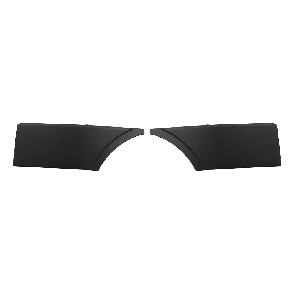 Headlight Lower Kit Front Bumper Grille Metal Molding Trim Panel Moulding Black