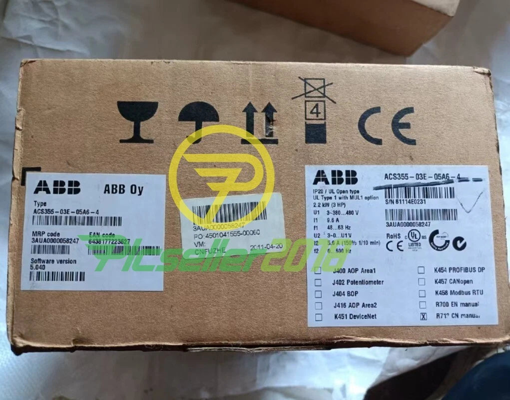 1 PC ACS355-03E-05A6-4 2.2KW  ABB Frequency Converter Fast delivery