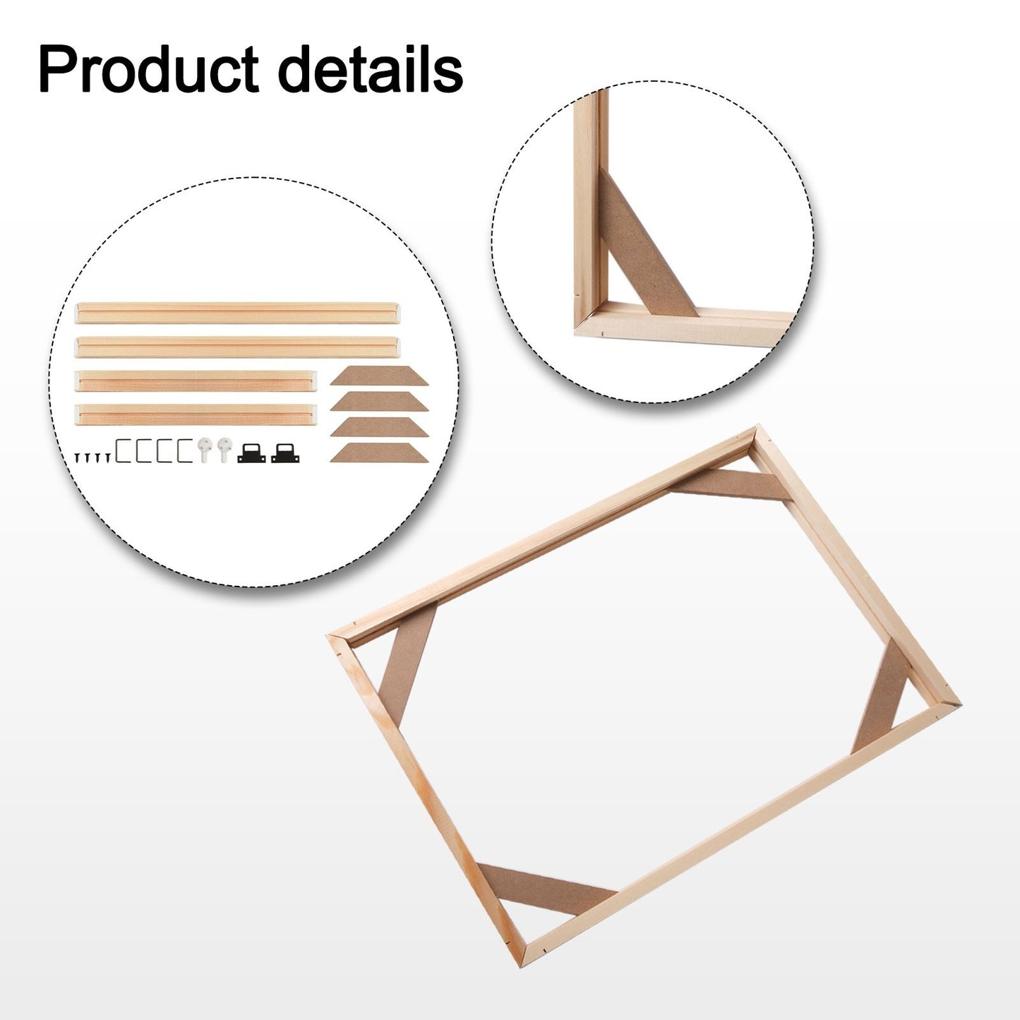 Easy Assembly Wooden Frame for Posters and Prints Long Lasting Durability