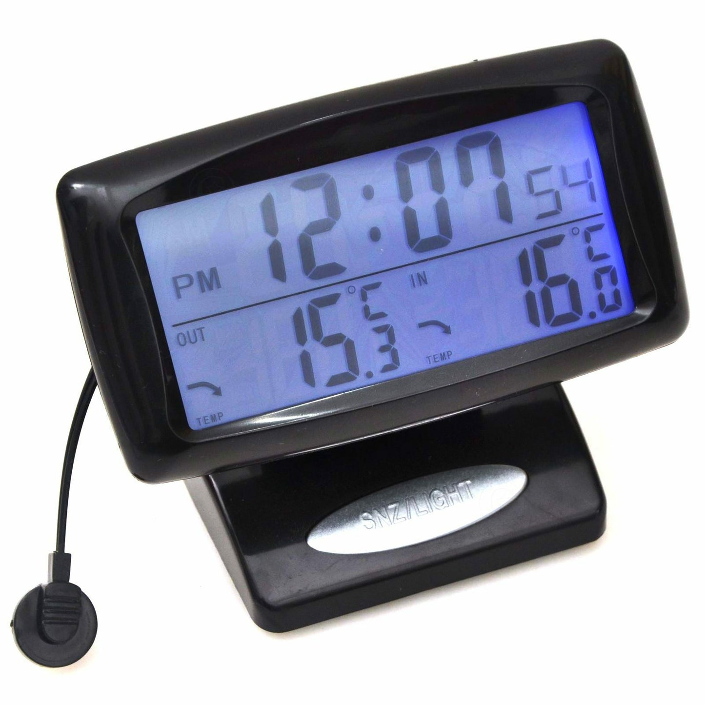 3in1 Car Digital LCD Clock In+Out Temperature Thermometer Frost Alarm Calendar