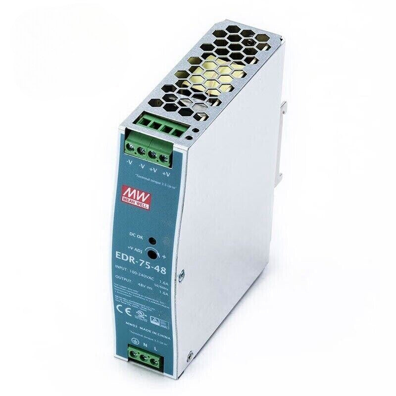 Mean Well EDR-75-48 AC/DC DIN rail power supply 75W 48V 1.6A