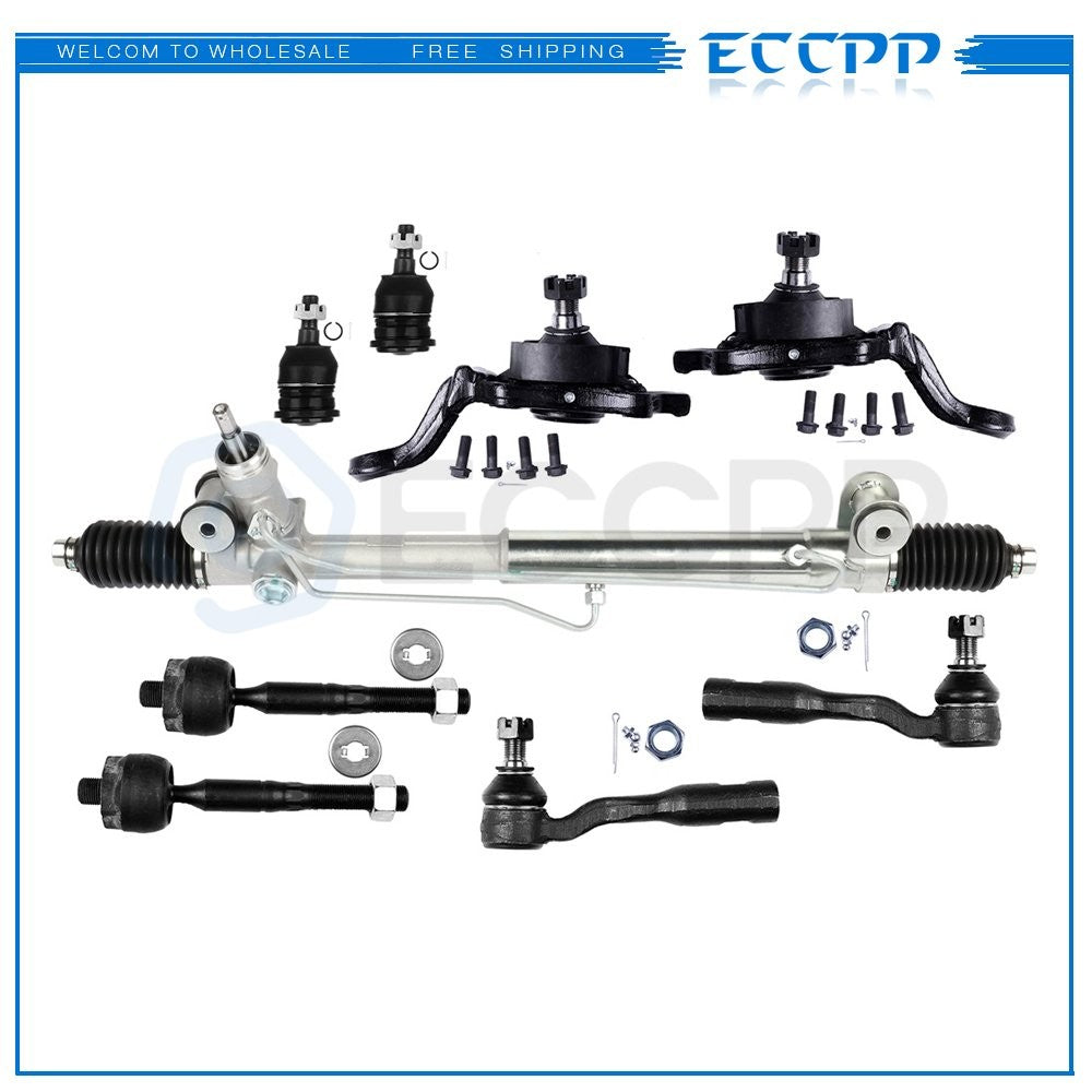 ECCPP For 04-06 Sequoia Complete Power Steering Rack & Pinion Wheel Bearing Kit