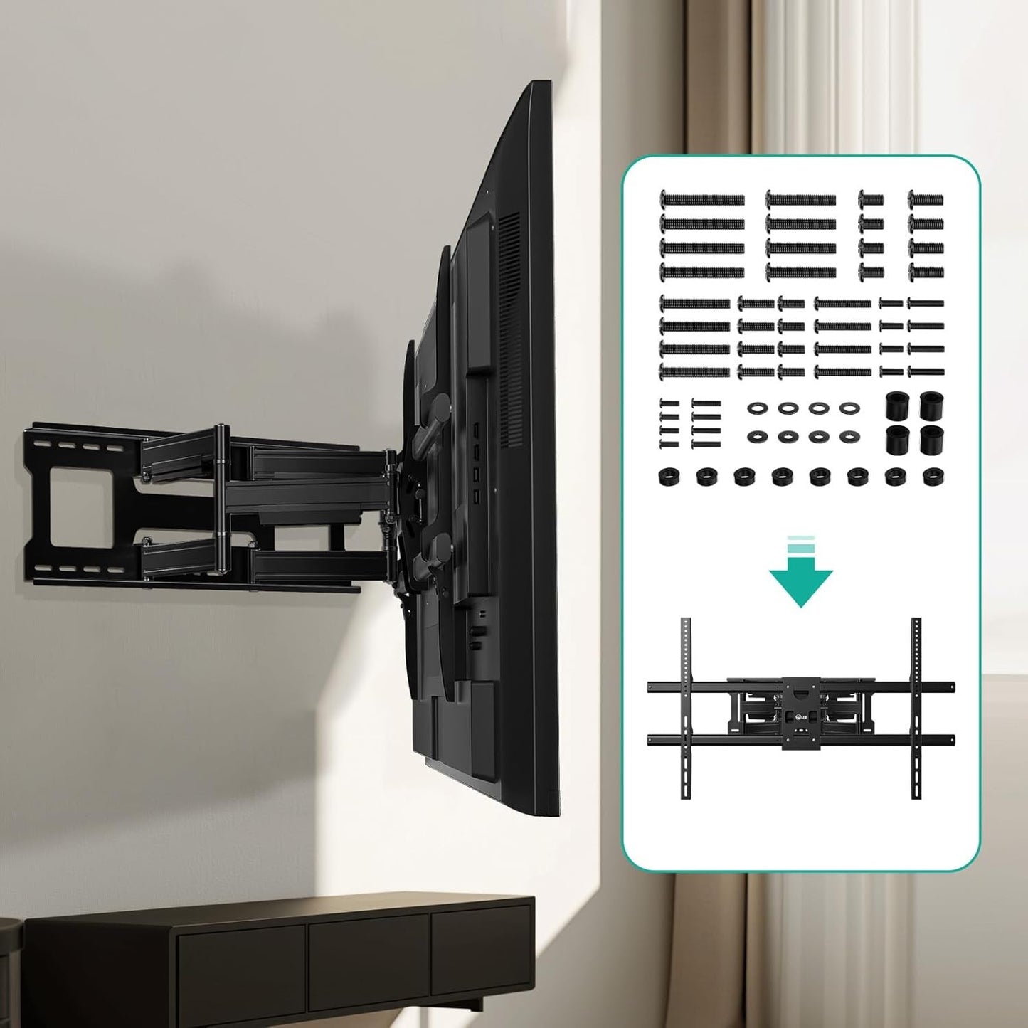 Universal TV Mount Hardware Kit Includes M4 M5 M6 M8, Fit Most up to 80 Inches T