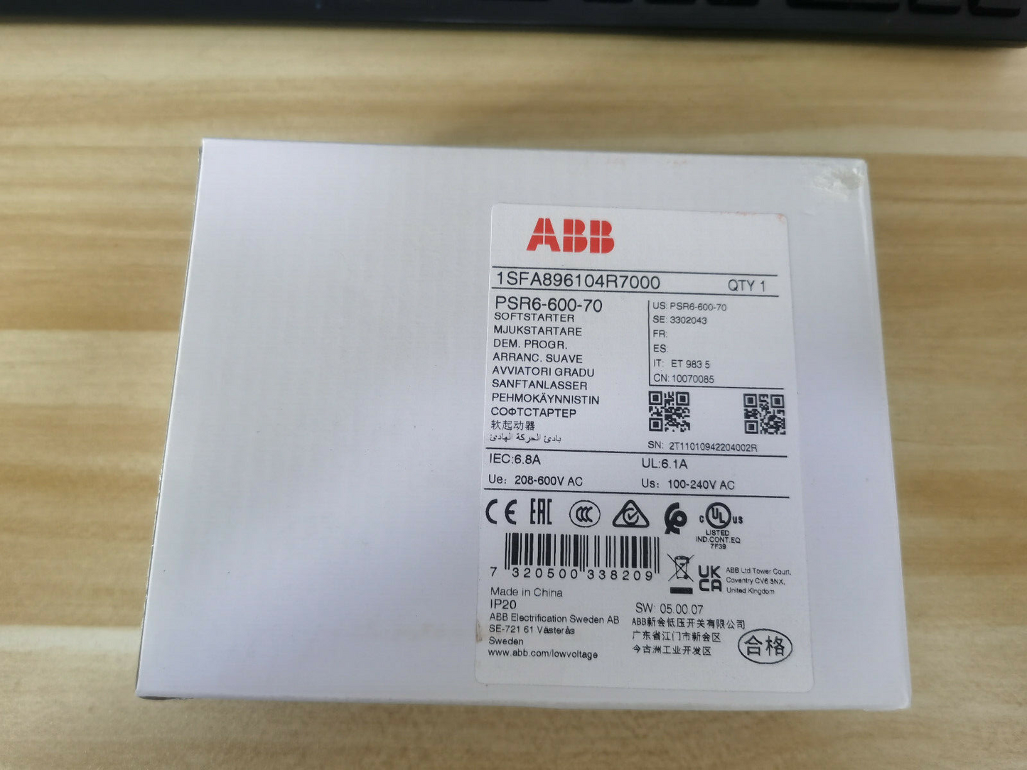 1pcs ABB PSR Series Soft Starter PSR6-600-70