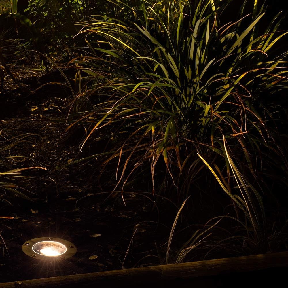 12V Brass In-Ground Well Light - 5W MR16 LED, Open Top, Low Voltage
