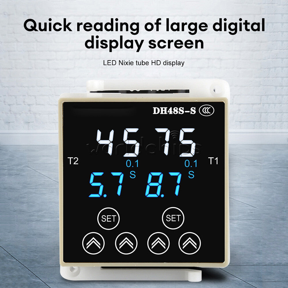 DH48S Digital Delay Time Relay Precision Programmable Cycle With Socket Base