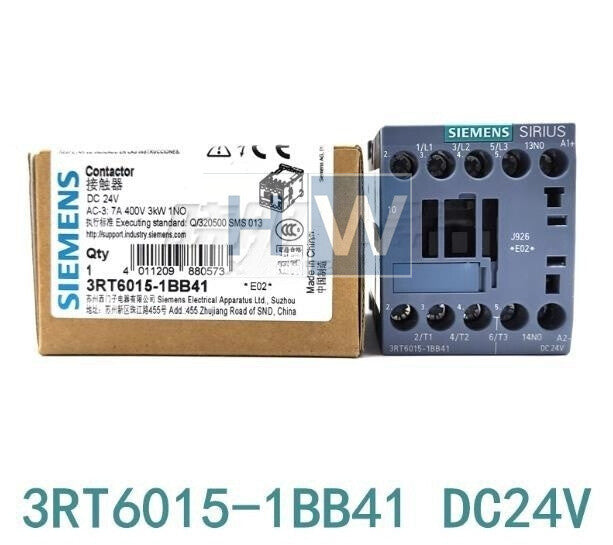 1Pc  SIE-MENS 3RT60 Contactor 3RT6015-1BB41  7A DC24V 1NO