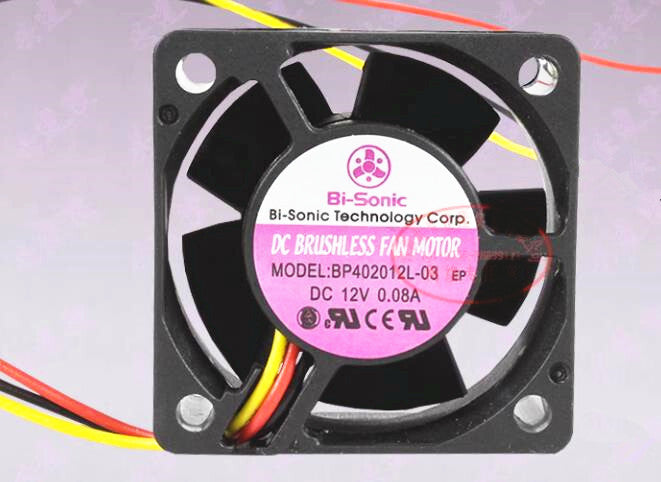 1Pc   Bi-Sonic 4020 BP402012L-03 DC12V 0.08A 4CM Radiator Fan