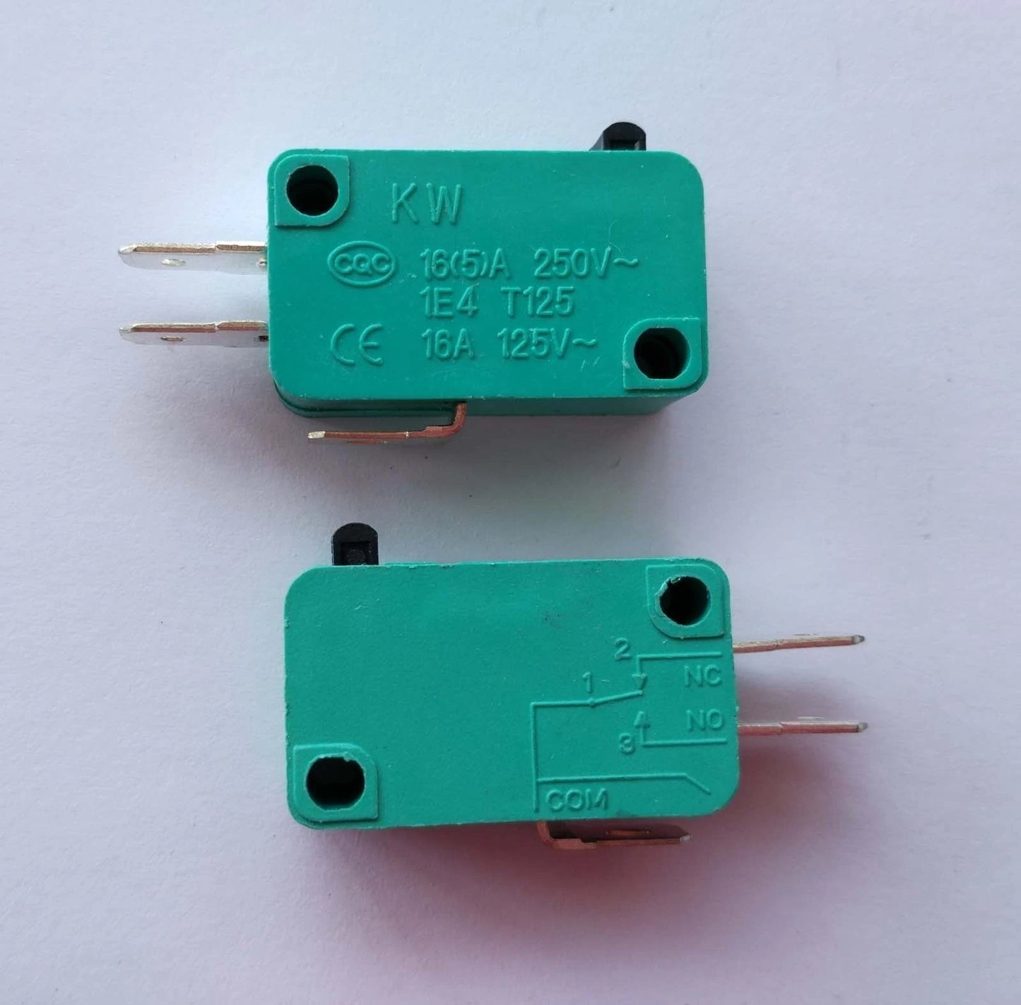 5pcs AC 16A 125V/250V Push Button Actuator Micro Limit Switch KW3-0Z