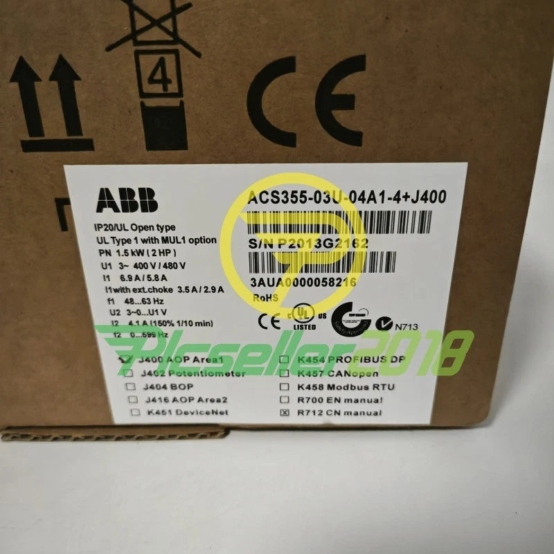 1 PC ACS355-03U-04A1-4+J400  ABB Frequency Converter Fast delivery