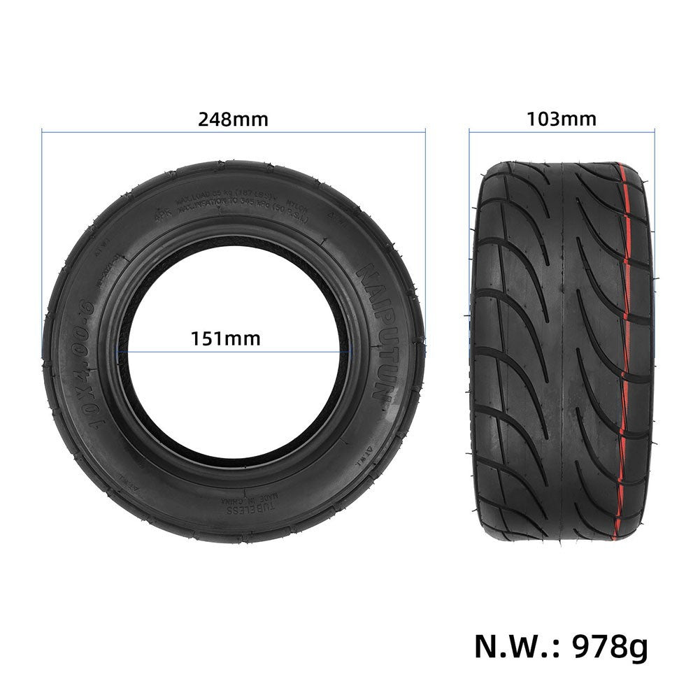 Tyre Tubeless Tire Black For Electric Scooter For Mercane MX60 Go Karts