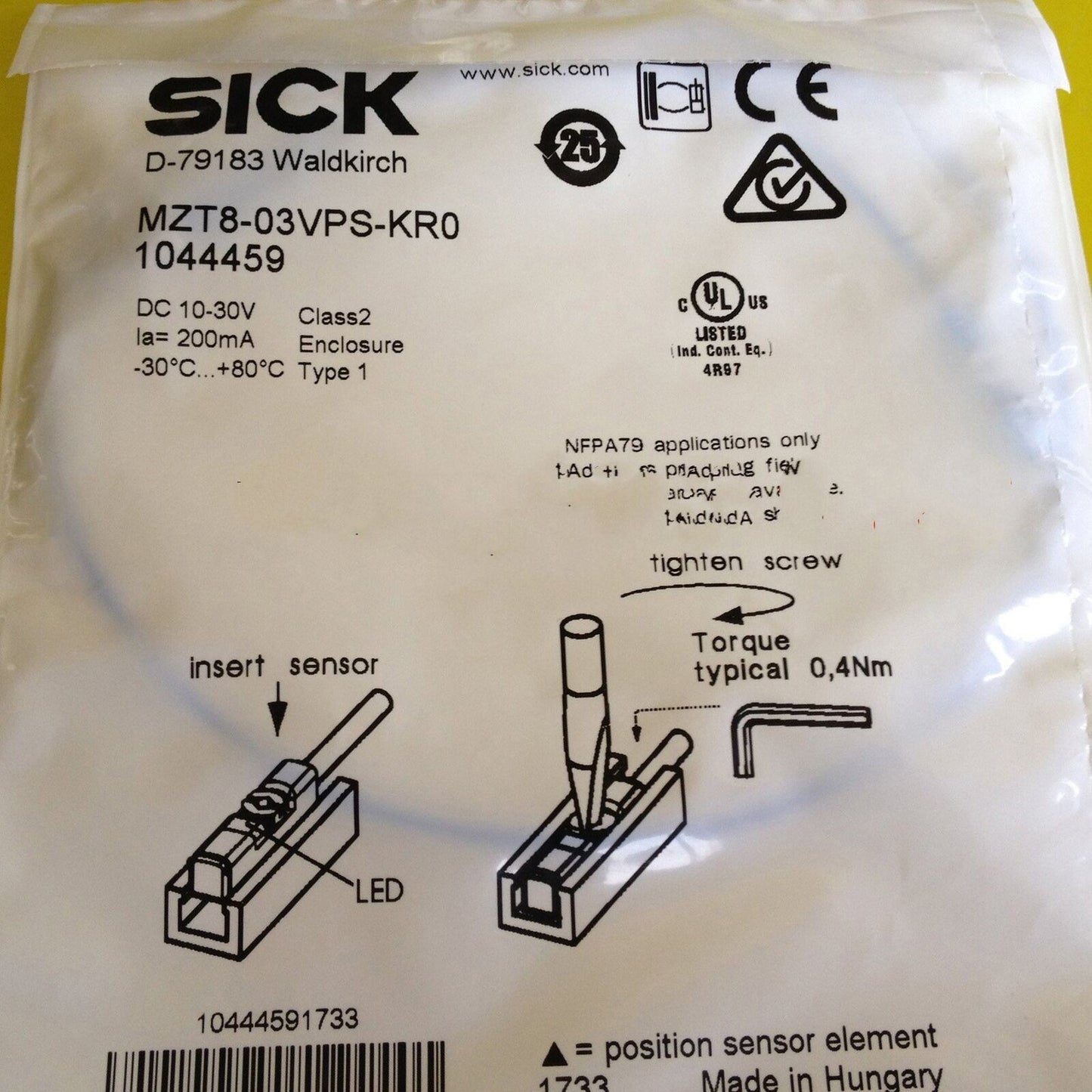 one  SICK MZT8-03VPS-KR0 photoelectric sensor Free Expedited