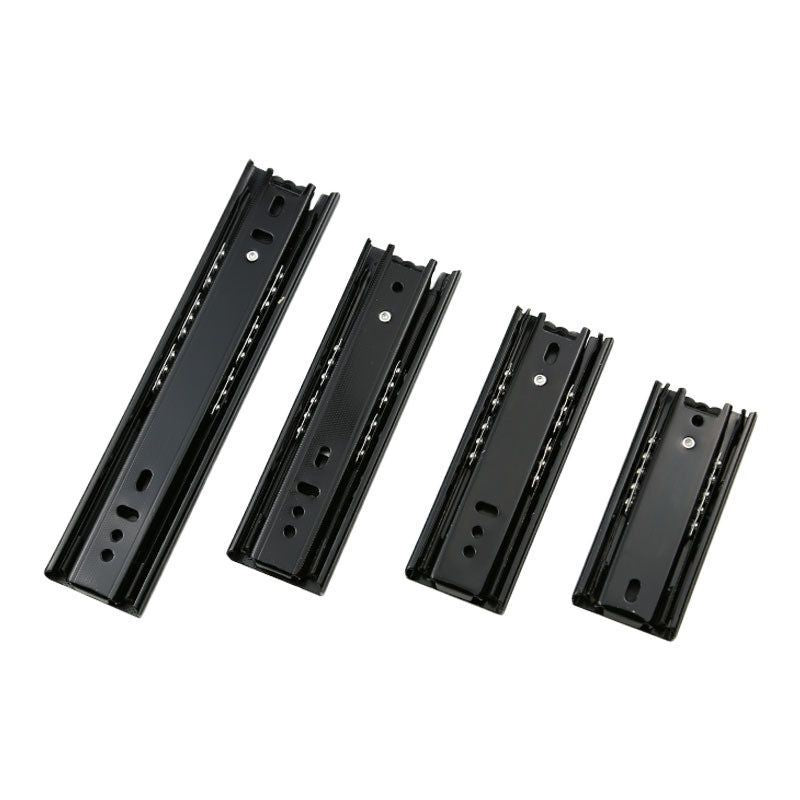 1Pc Drawer Short Slide Fold 3Section Ball Guide Rail Track 35mm 45m 4 to 8Inches