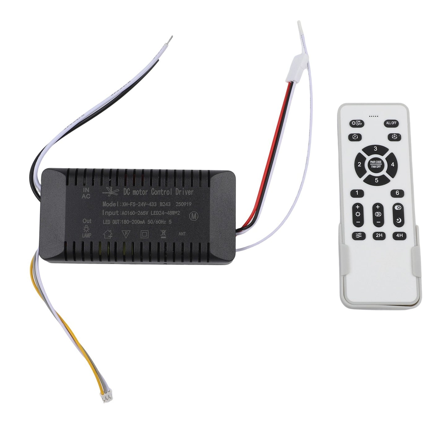 Fan Light Controller with Remote for Bedroom No Dimming LED Compatible Receiver