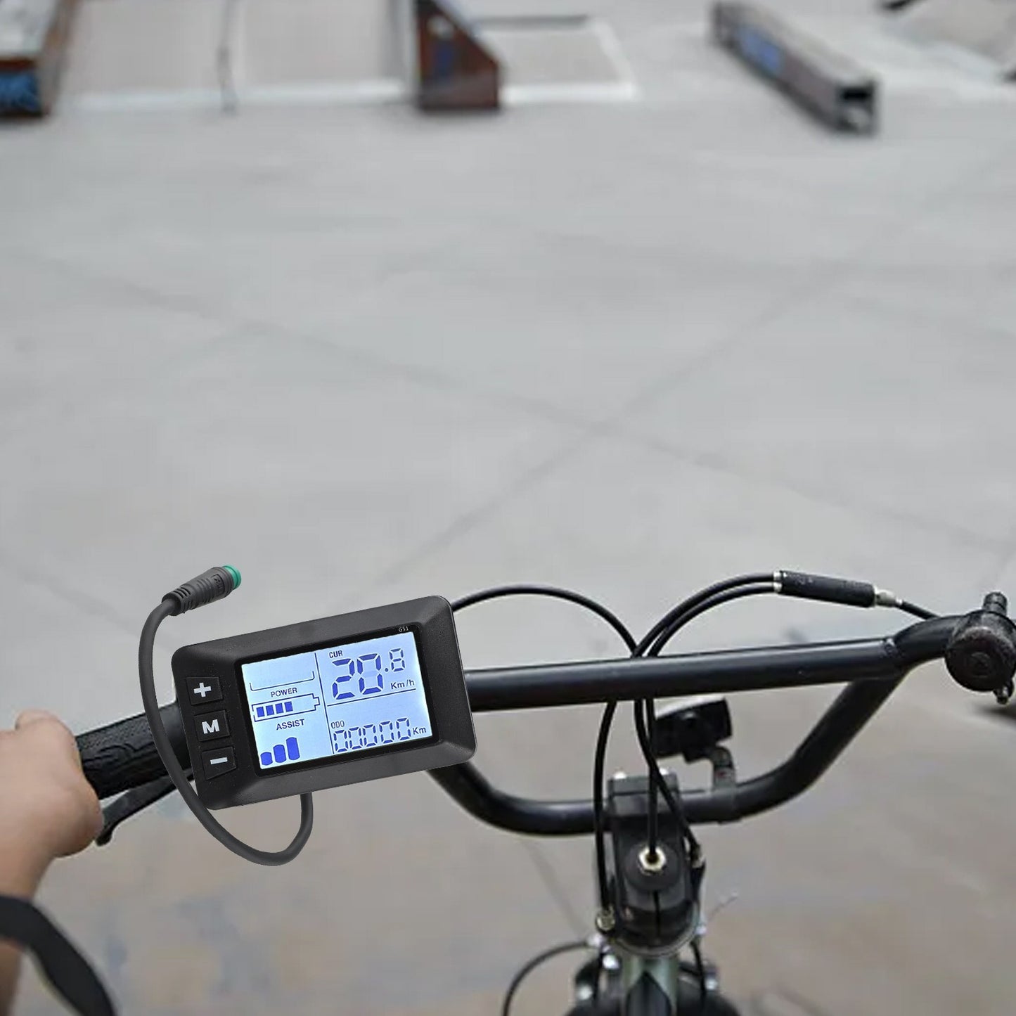 Sturdy E Bike LCD Display 24V 36V 48V with 5 Pins Waterproof Connector