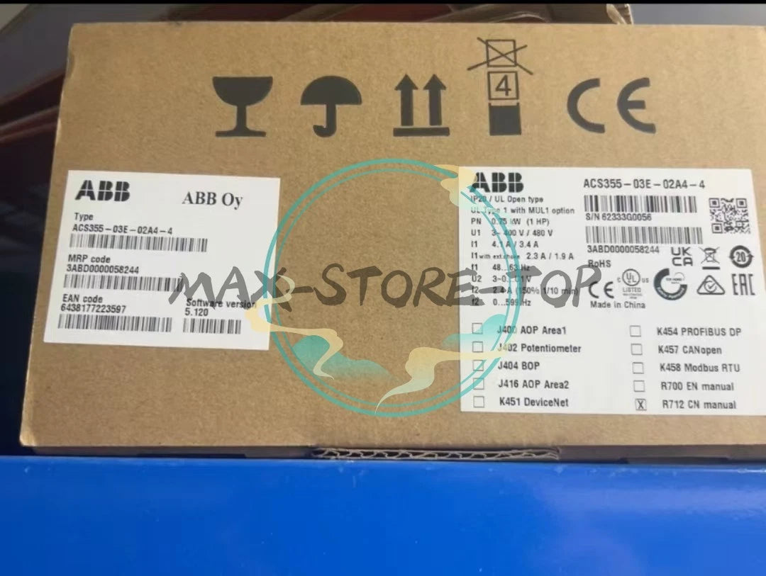 1 PC ACS355-03E-02A4-4 0.75KW  ABB Frequency Converter Fast delivery