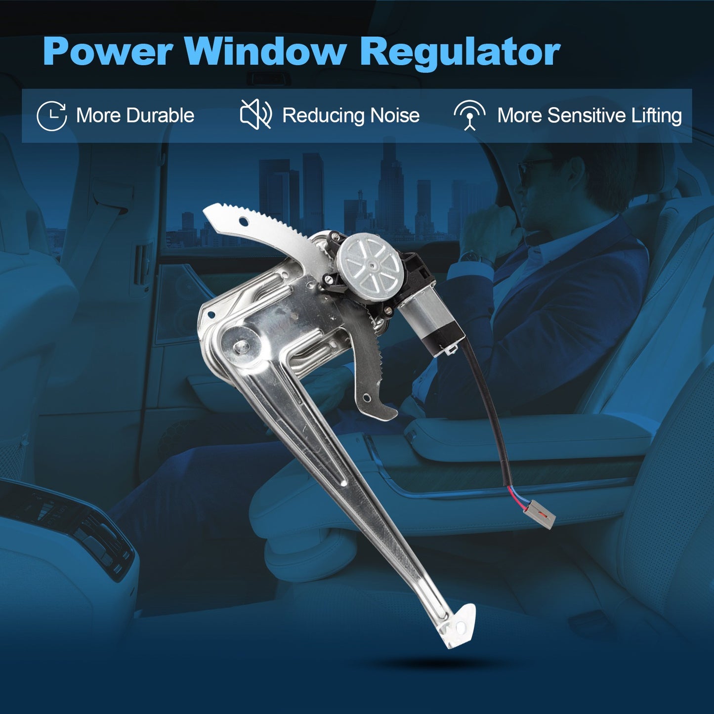 For 1993-11 Ford Ranger Front Right Passenger RH Power Window Regulator w/Motor