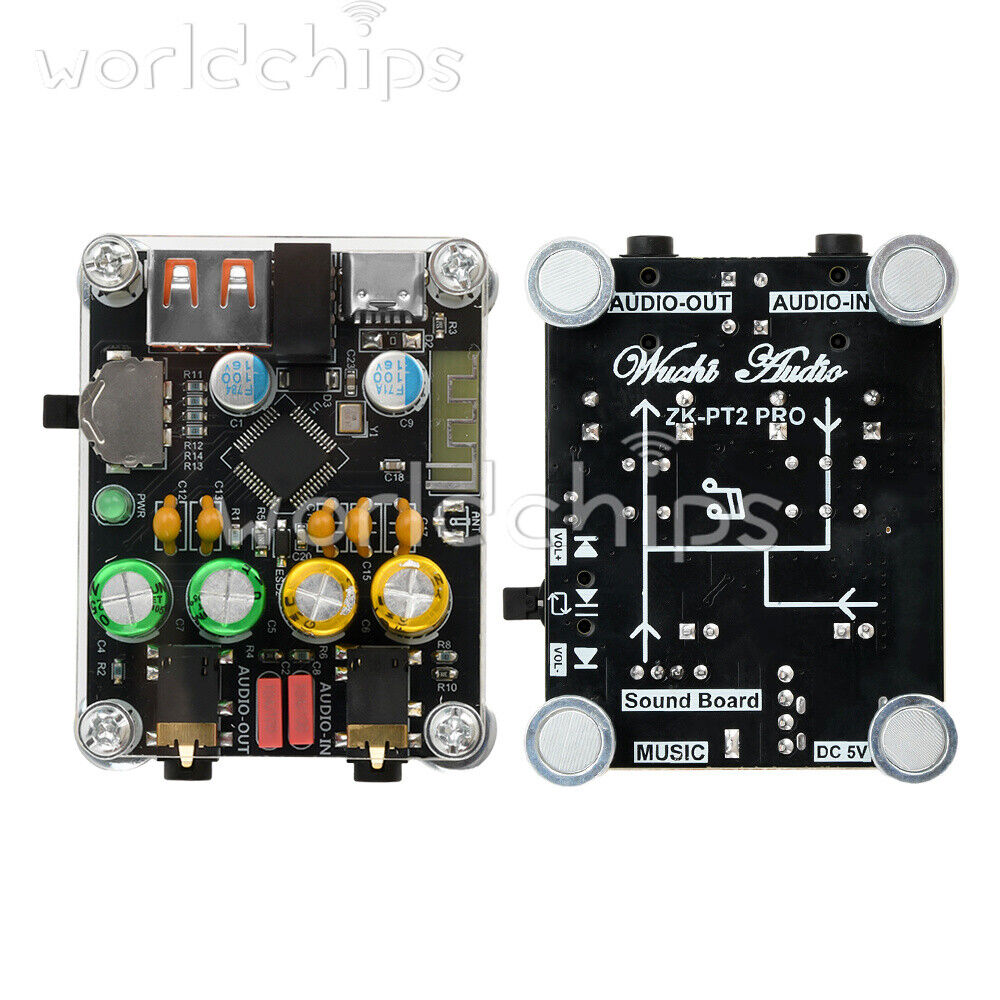 ZK-PT2 HIFI Bluetooth Decoder Board Player Audio Receiver Audio Power Amplifier