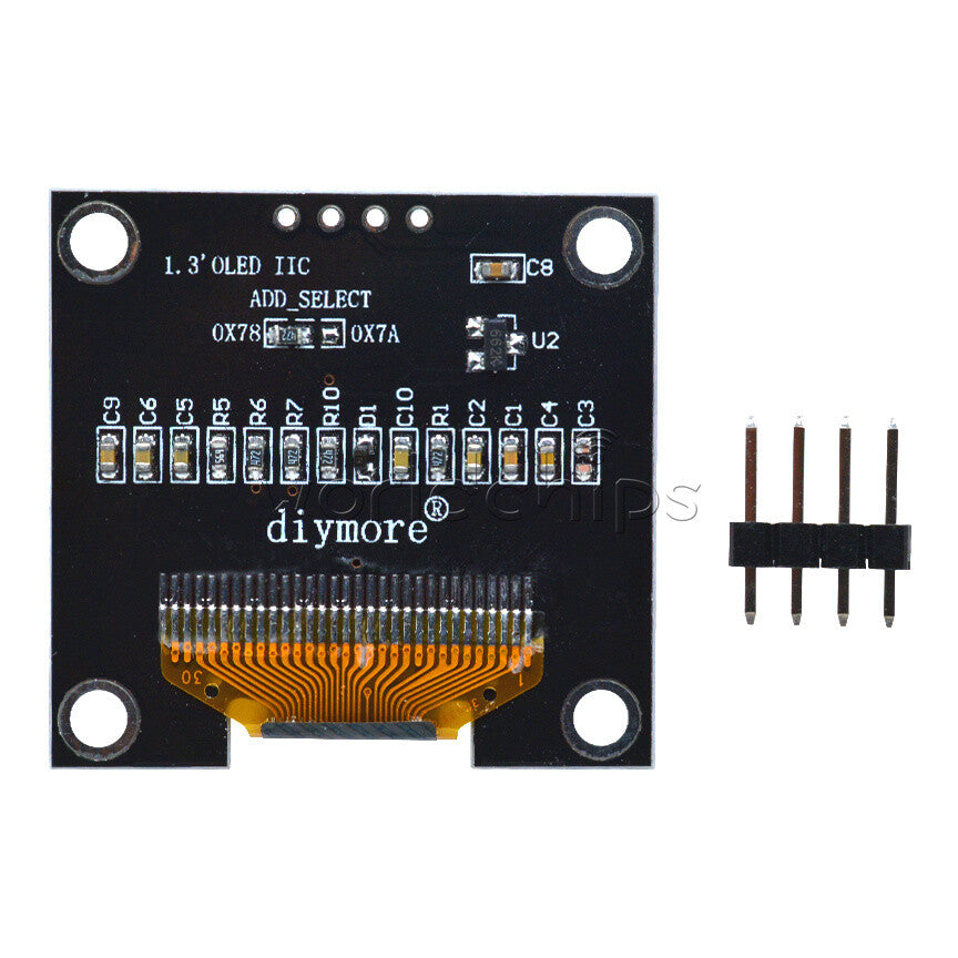 10x 1.3" 4PIN White OLED LCD Display Module IIC I2C Interface 128x64 For Arduino