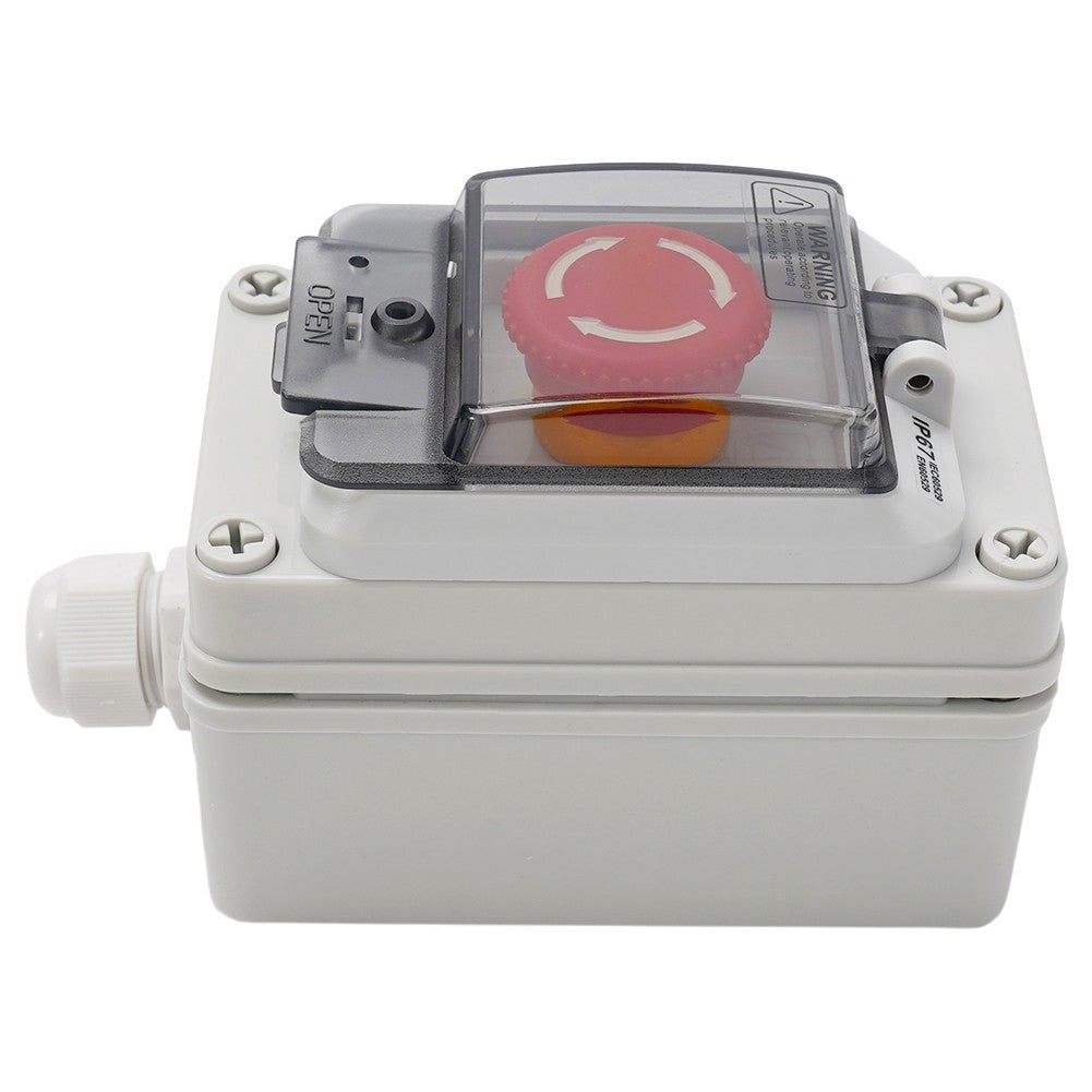 1pcs  Stop Button-Box 130*80*100mm Outlet Hole 22 With Connector
