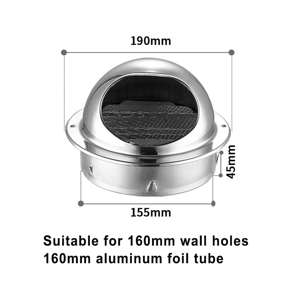 Windproof and Rainproof Stainless Steel Vent Cap for Ventilation Systems
