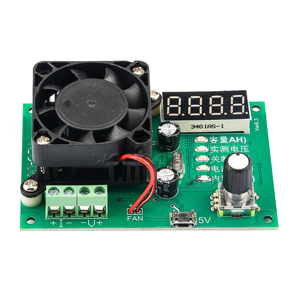 16W Electric Load Max 500AH LED Display TEC-06 Battery Capacity Tester With Fan