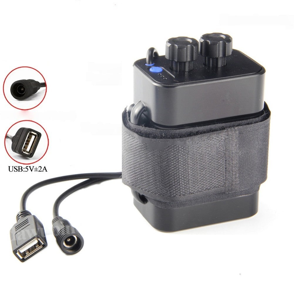 Portable DIY 12V Battery Pack Storage Box with USB Charging for 6x18650 Cells