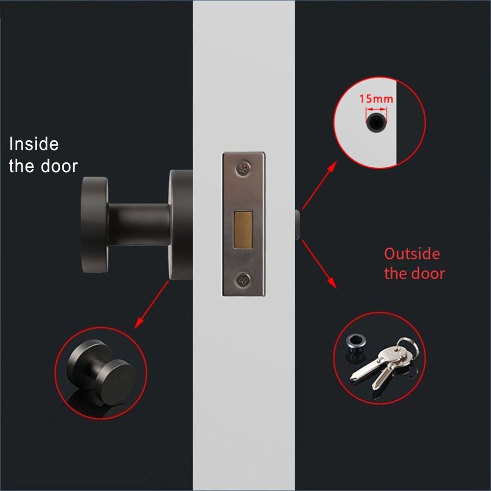 Invisible Lock for Interior Bedroom Doors with Single Side Handle Design