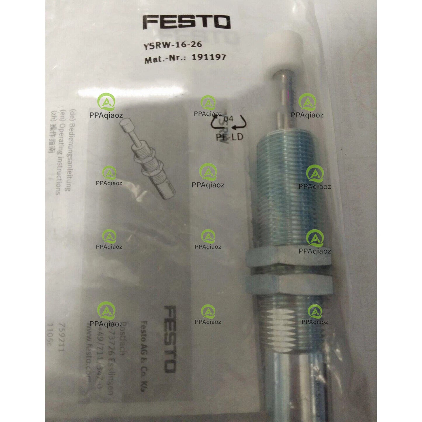 1PC  FESTO YSRW-16-26 191197 Buffer YSRW1626 Free Shipping