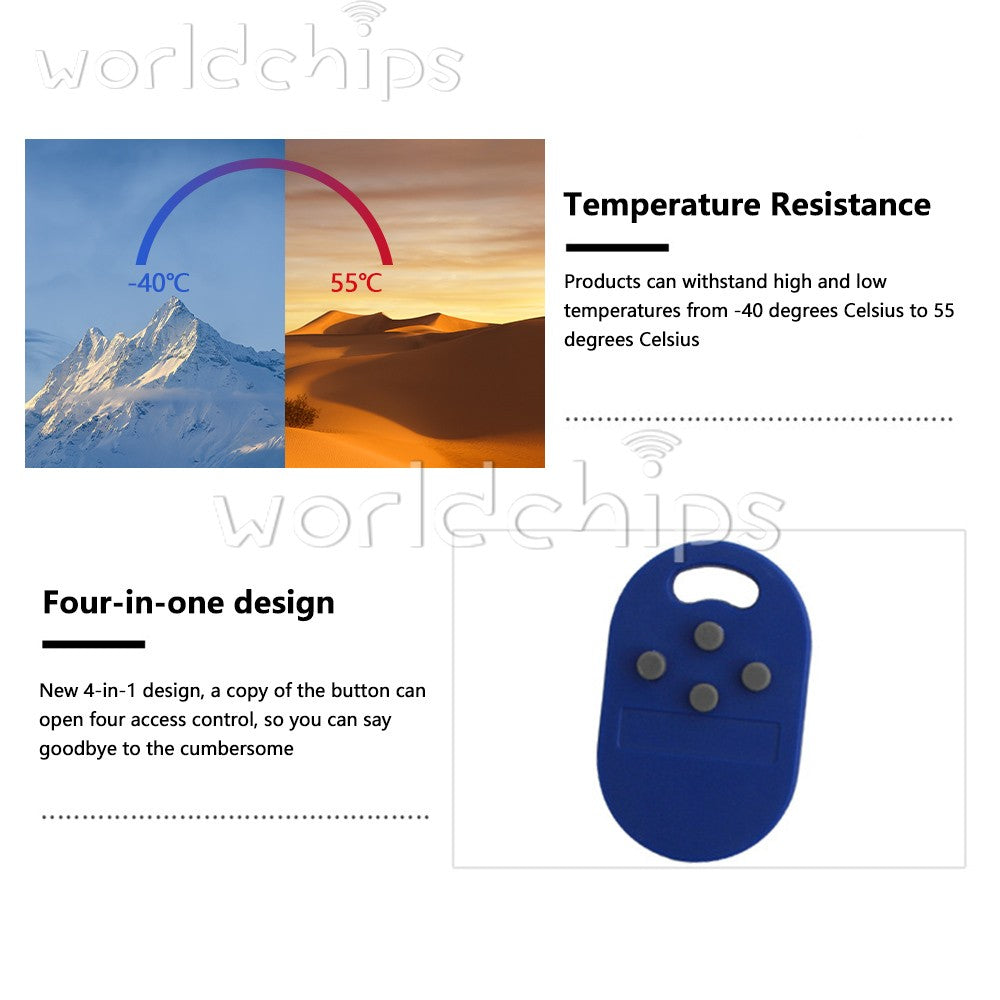 5pcs RFID multiple key fob 5-in-1 125khz T5577 EM ID writable IC 13.56Mhz keytag