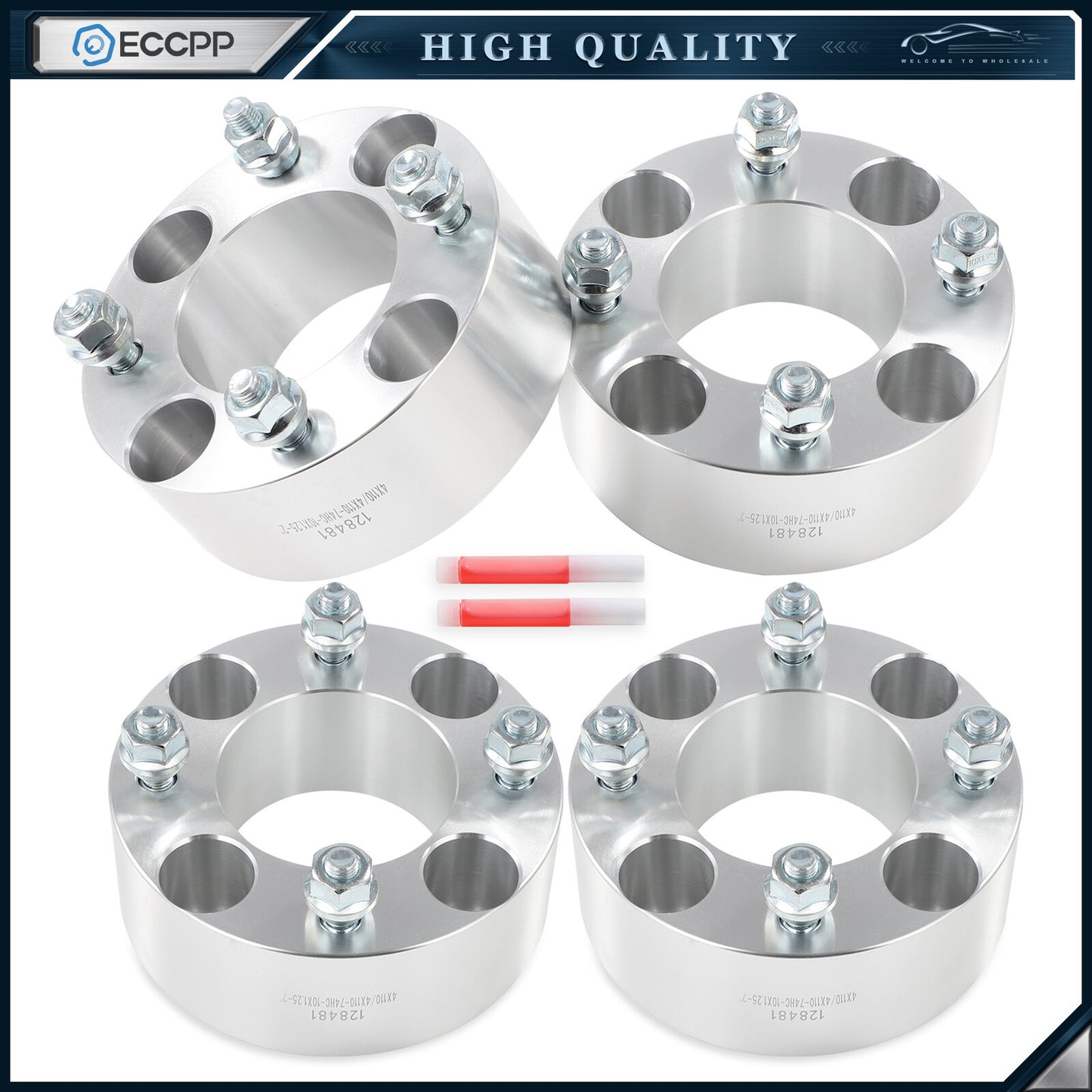 4 Pcs 2" 4/110 Wheel Spacers 10x1.25 For Honda FourTrax 300 350 Rincon 650 680