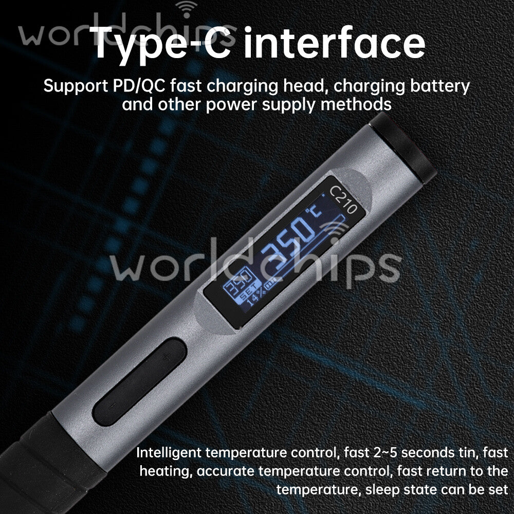 Portable Soldering Iron Pen Adjustable Temperature 100W Fast Heat Digital Smart